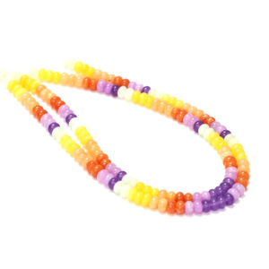Multi-Color Quartz Rondelle Beads: Smooth Gemstone, 7-9mm - Product Image 3