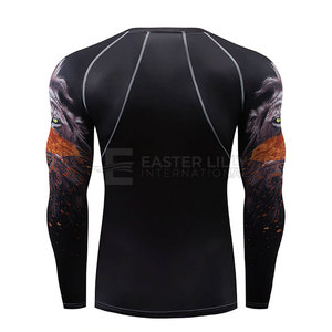 Rashguard pour homme à manches longues, nouveau design, en vente en ligne, service OEM, vêtements de fitness pour homme. - Product Image 2