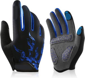 Cycling <b>Gloves</b> <b>for</b> <b>Men</b> Women - Full Finger Mountain Bike <b>Gloves</b> With Touch Screen and Anti-Slip Silicone Palm - Workout and Road - Product Image 1