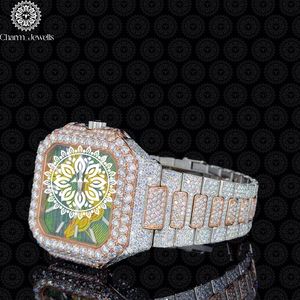 Charm_Jewells Women's Luxury Stainless Steel <b>Watch</b> 38mm Polygon Case <b>Diamond</b> Encrusted Analog Quartz Dial Fashion Jewelry - Product Image 2