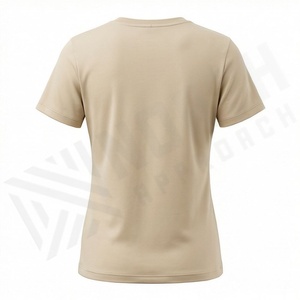 T-shirt pour femme à manches courtes et col en V, coton biologique de luxe, pré-rétréci, qualité supérieure, coupe décontractée, couleur personnalisable - Product Image 2