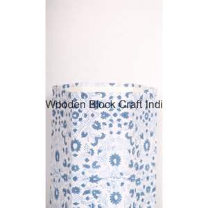 Poubelle décorative ouverte faite à la main en carton PP imprimé au bloc, avec enveloppe en tissu 100 % coton. - Product Image 6