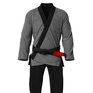 Nouvelle arrivée : Kimono de Jiu-Jitsu brésilien personnalisé pour adulte, en coton lavé, couleur perle clair, pour compétition de Taekwondo et arts martiaux. - Product Image 6