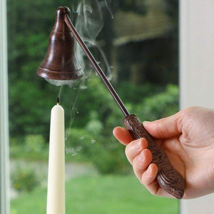 Éteignoir à bougie élégant en fer avec design cloche, résistant à la chaleur, outil de décoration pour la maison - Product Image 1