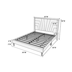 Testiera in Tessuto di Iuta Marrone Chiaro per Letto Queen Size, 1 Pezzo, Arredamento Camera da Letto, Struttura Letto Imbottita - Product Image 3