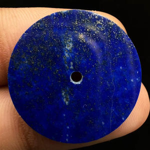 Lapislázuli Natural, Corte Plano, Color Azul, Tamaño 24.50mm, Grosor 1.50mm, Orificio Central 2mm, Esfera Suelta, Clásica, Elegante, Vintage, Reloj de Lujo - Product Image 1