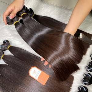 Extensiones de cabello de trama de color marrón recto de hueso Super doble dibujado sedoso cabello virgen crudo vendedor al por mayor - Product Image 2