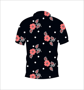 Polo Personalizado con Estampado Floral, Manga Corta, Informal, para Golf, Tenis, Ropa de Equipo de Verano - Product Image 2