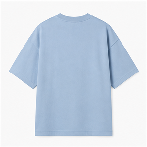 Custom <b>Cloud</b> Blue Lightweight Cotton Mens Oversized Short Sleeve Crew <b>Neck</b> T-Shirt MTS-OVR-0011 - Product Image 2