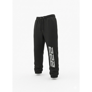 Jogging de sport à taille élastique pour hommes, vêtements de fitness, course à pied, sportswear, streetwear décontracté, joggers premium avec patchs en chenille - Product Image 1