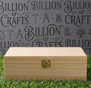 Caja de Almacenamiento Rectangular de Madera de Pino Natural Billion Crafts, Organizador de Madera Hecho a Mano, Contenedor para Regalos, Decoración Moderna para el Hogar - Product Image 2