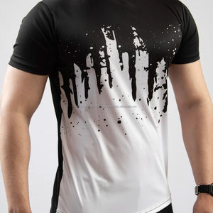Camiseta de sublimación de poliéster 100% para hombre, camiseta de manga corta para gimnasio, camiseta de secado rápido, camisetas de sublimación con logotipo personalizado para hombre - Product Image 3
