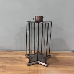 Modern Metal Glass Candle <b>Lantern</b> Decorative Tabletop Hurricane <b>Lantern</b> for Home Wedding Party Decor - Product Image 1
