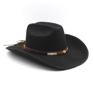 Sombrero de Vaquero Estilo Western de Cuero Natural Vintage para Hombre - Product Image 3