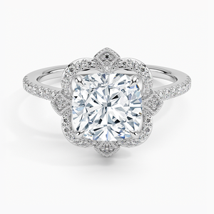 Elegante Anillo de Diamantes con Halo de Oro Rosa de 14K con Artesanía Premium, Brillantes Detalles de Diamantes - Product Image 3