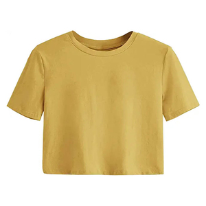 เสื้อยืดลำลองผู้หญิงสำหรับผู้ใหญ่ ขายส่ง คุณภาพดี ดีไซน์ใหม่ ขายดี เสื้อยืดครอปแขนสั้น แฟชั่นล่าสุด - Product Image 3