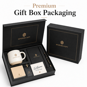 Coffret cadeau de bienvenue pour nouveaux employés personnalisé avec logo, mug en céramique, carnet, stylo, notes adhésives, cordon, coffret cadeau d'accompagnement professionnel - Product Image 4