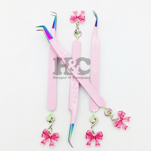 Pinzas Personalizadas con Logotipo de Visón, Pinzas de Acero Inoxidable para Extensión de Pestañas, Pinzas Profesionales con Diseño de Corazón de Múltiples Puntas - Product Image 2