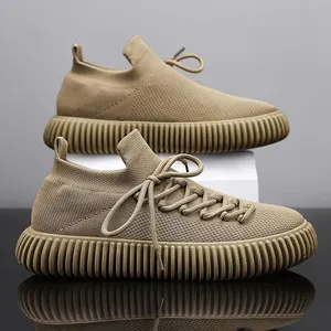 Zapatos informales transpirables con cordones para hombre, zapatos deportivos transpirables y antideslizantes para exteriores, zapatos para caminar ligeros y duraderos - Product Image 4