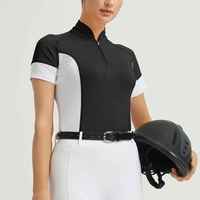 Nouvelle conception de chemises à manches courtes pour femmes pour l'équitation, vêtements d'équitation, fabricants de vêtements d'équitation, sous-vêtements de base à séchage rapide pour femmes pour l'équitation
