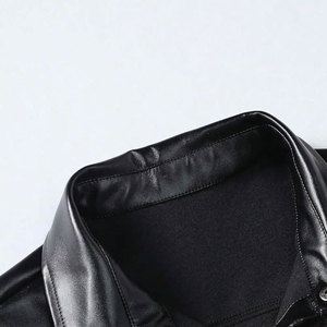OEM Service Quick Dry Best Selling Leather <b>Men's</b> <b>Shirts</b> Custom Made Design Best Price <b>Men</b> Leather <b>Shirts</b> - Product Image 3