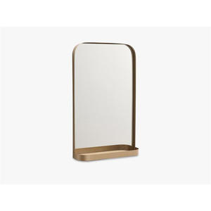 Miroir mural contemporain haut de gamme à cadre métallique cintrée – Miroir décoratif de luxe pour villas - Product Image 1