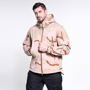 Veste Softshell Safari à Capuche Unie pour Homme Coupe-Vent Respirante Séchage Rapide Fermeture Éclair Style Vêtement de Travail Coupe Droite Toile - Product Image 3
