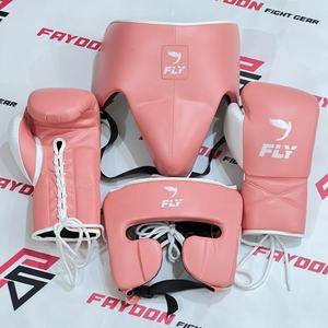 Premium Fly Boxing Set <b>Leather</b> Gloves, Headgear & Groin Guard OEM Available Sparring Kit for Fighters, Gym, & Wholesale - Product Image 3