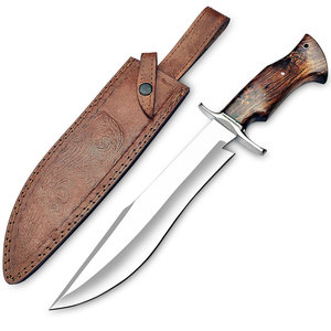 Couteau Bowie en acier inoxydable pour le camping, la chasse et les activités de plein air, avec manche ergonomique et construction robuste - Product Image 1