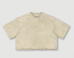 Camiseta Corta Vintage con Logotipo Personalizado, 100% Algodón, Lavado Ácido, Diseño de Calavera, para Hombre, Talla Grande, Secado Rápido y Transpirable - Product Image 2