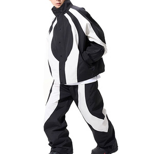 Traje de Esquí Unisex Personalizado para Invierno, Chaqueta con Bloques de Color y Conjunto de Pantalones para Snowboard - Product Image 3