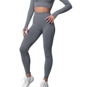 Haute qualité Gymwear sport Fitness femmes taille haute Yoga pantalon Leggings bout à bout Leggings De Yoga 2025 - Product Image 5