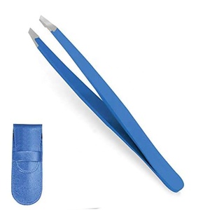 Pinzas de Cejas de Acero Inoxidable de Alta Calidad con Punta Inclinada, con Logotipo Personalizado, Antiestáticas y Ecológicas para la Depilación de Cejas - Product Image 1