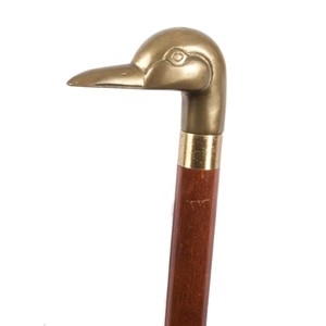 Canne de marche en bois en forme d'oiseau plaquée or, autre décoration d'intérieur, luxe fait main, vente chaude, utilisation toute saison - Product Image 1
