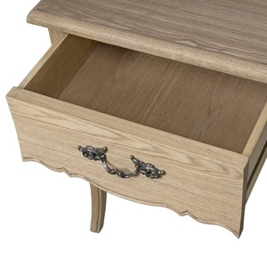 High Quality Contemporary Antique-Style Solid Teak Bedside Table with Single Drawer Home Bedroom Furniture - Product Image 5