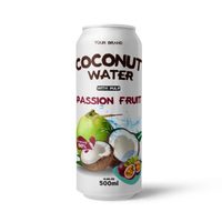 100% Vers 500Ml Kokoswater Met Pulp Oem Private Label Frisdrank Fabriek Direct-Free Sample & Design Bulkverpakking
