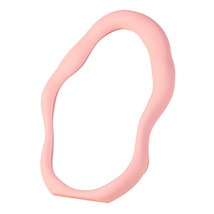 กระจกตั้งโต๊ะแบบพับได้สองด้านทรงรีไม่สมมาตรสีครีมคุณภาพสูงพร้อมไฟส่องสว่างสำหรับใช้ในบ้านและหอพัก - Product Image 5