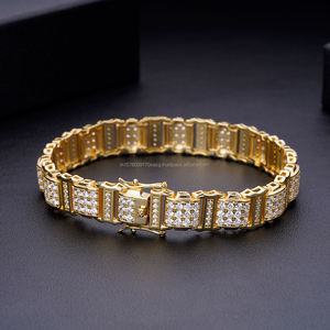 2025 Popular European Fashion Moissanite Diamond Tennis Bracelet 925 Sterling Silver Iced Out Jewelry For <b>Men</b> - Product Image 1