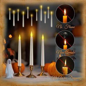 20 Candele Galleggianti con Telecomando, Luce Tremolante Calda, Candele Magiche Sospese con Timer per Halloween - Product Image 2