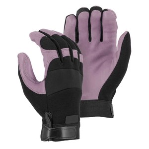 ถุงมือทำงานประจำวันสำหรับผู้ชาย ฝ่ามือทำจากหนังสังเคราะห์ ด้านหลังทำจากผ้าสแปนเด็กซ์ ปรับข้อมือได้ ถุงมืออเนกประสงค์เพื่อความปลอดภัย ผลิตในสหรัฐอเมริกา คุณภาพเยี่ยม - Product Image 2