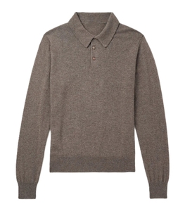 Men's 100% Cotton Knitted Pullover <b>Sweater</b> Regular Sleeve <b>Polo</b> Collar Solid Color Breathable Autumn Wear Custom - Product Image 3