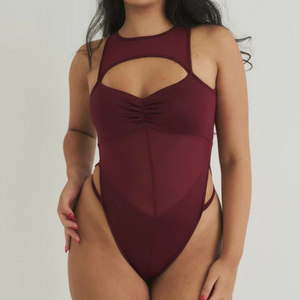 Combinaison de danse pour femmes de haute qualité, respirante, à séchage rapide, sans couture, en spandex/nylon, extensible, ajustée, idéale pour l'entraînement - Product Image 1