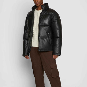 Brand New 2026 Custom Style Design Winter Arrival Lightweight Waterproof Eco-Friendly High Street Style <b>Men</b> <b>Leather</b> <b>Jacket</b> - Product Image 4