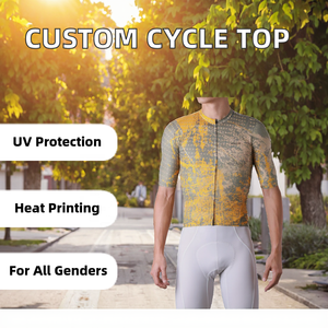 Maillots de cyclisme personnalisés OEM de haute qualité 2025 ES, manches courtes, maillot de cyclisme sur route, vêtements de sport, vêtements ajustés - Product Image 2