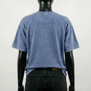เสื้อยืดคอกลมสีน้ำเงินโอเวอร์ไซส์สำหรับผู้หญิง แขนสั้น พิมพ์ลายการ์ตูน ผ้าฝ้ายเจอร์ซีย์ 100% ทรงหลวม ใส่ได้ทุกฤดู - Product Image 2