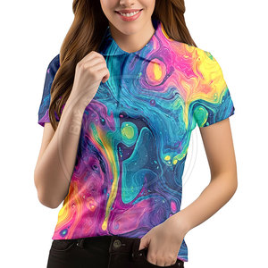 Polo de Golf para Mujer, Estilo Casual, Tela Ligera, para Uso Diario, con Mangas Cortas, MOQ Bajo - Product Image 2