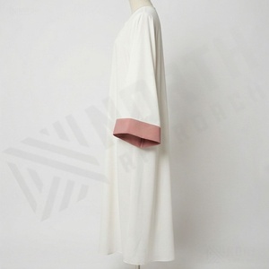 เสื้อผ้าอิสลามคุณภาพสูง ผ้าไนดา ชุดอาบายะห์สำหรับผู้หญิงไซส์ใหญ่ ชุดมุสลิมแบบดั้งเดิม ชุดสุภาพสตรี  รับสั่งทำสีตามต้องการ - Product Image 3