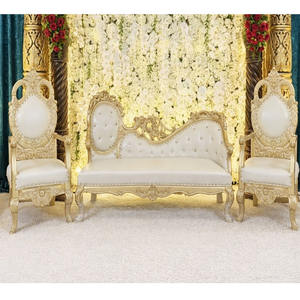 Ravissante causeuse de réception avec trône ensemble de chaises canapé de mariage de luxe de haute qualité mariée et marié fête événement meubles USA - Product Image 1