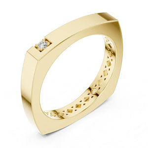 Anillo de Compromiso de Oro Blanco de 14K con Diamante Cultivado en Laboratorio, Corte Redondo, para Mujer |   Diamante Cultivado Nuevo - Product Image 3