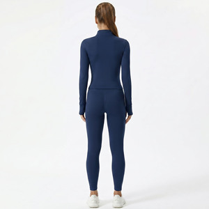 Women Yoga Wear Compression Three Piece Set Sportswear Bra Leggings & Training <b>Jacket</b> Women's Base Layer 3 Pcs - Product Image 2